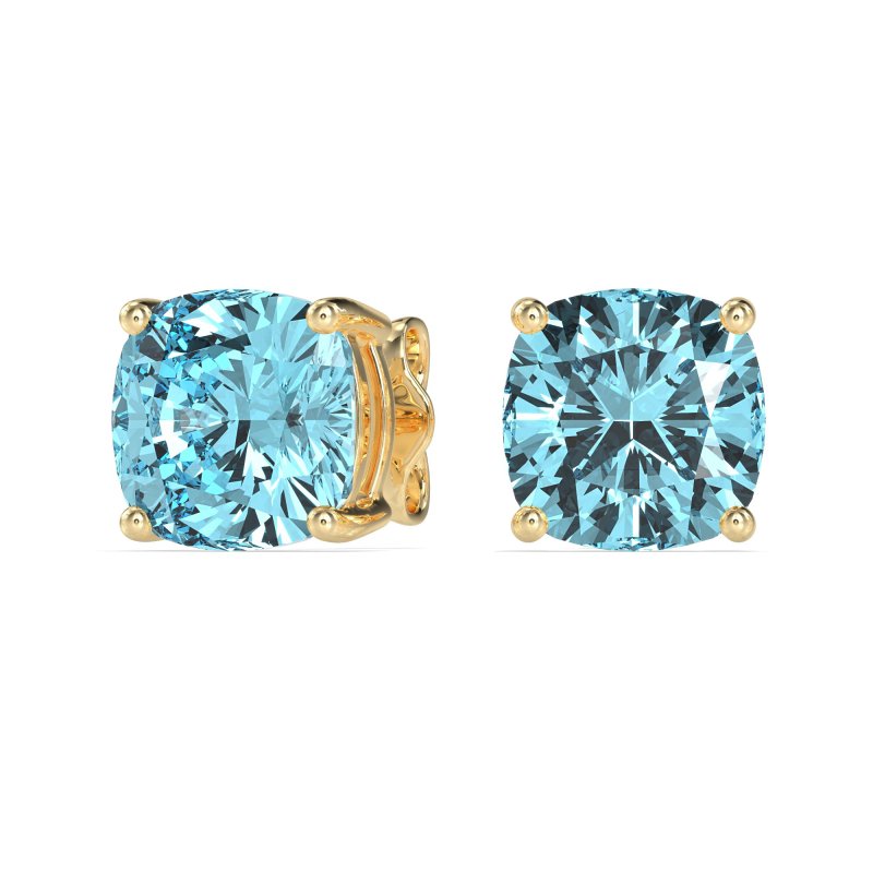 8mm Cushion Cut Stud Earrings