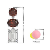 Three-Stone Dangle Earrings
