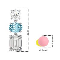 Three-Stone Dangle Earrings