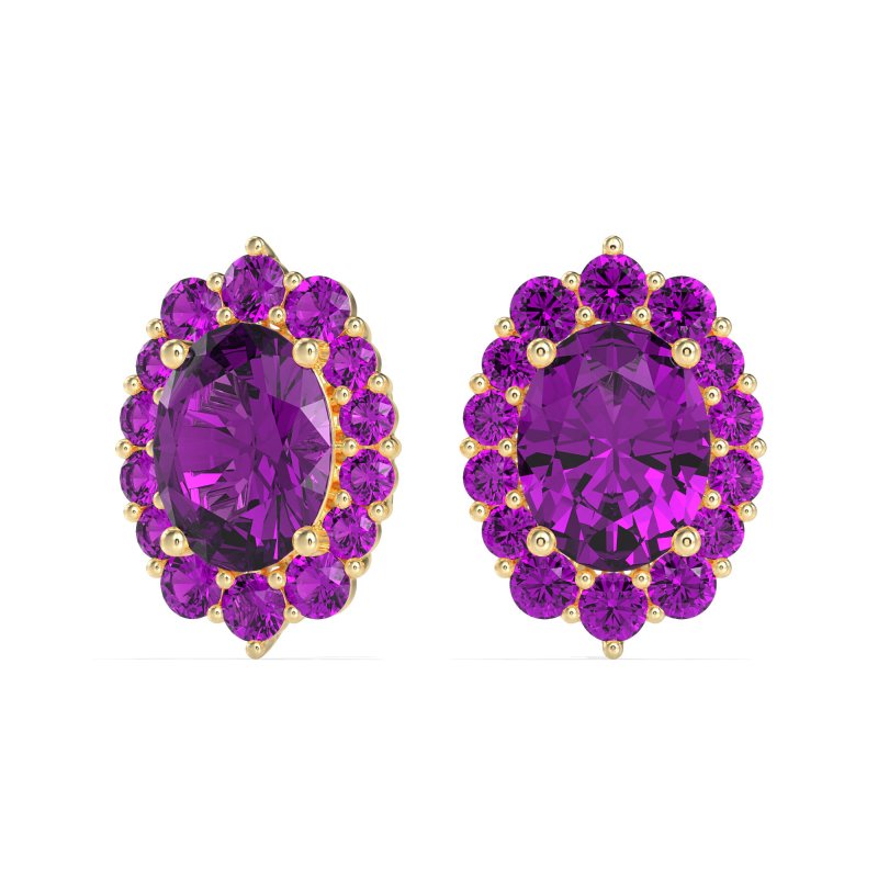 Floral Halo Stud Earrings