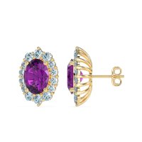 Floral Halo Stud Earrings