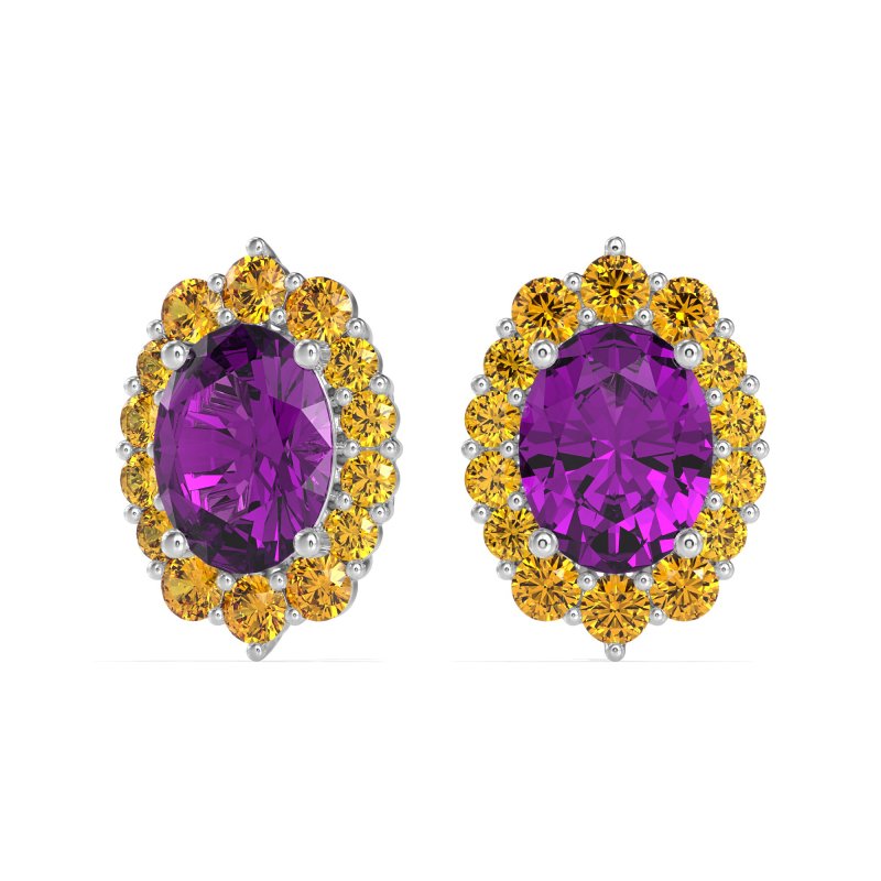 Floral Halo Stud Earrings