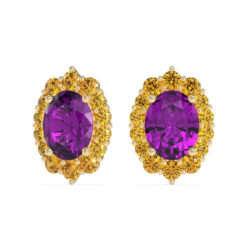 Floral Halo Stud Earrings