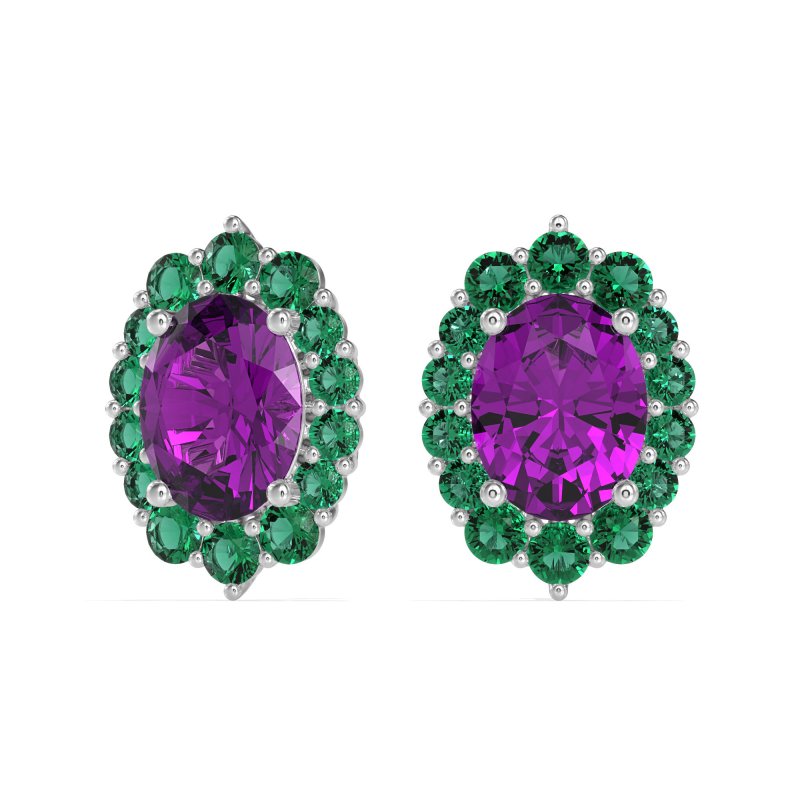 Floral Halo Stud Earrings