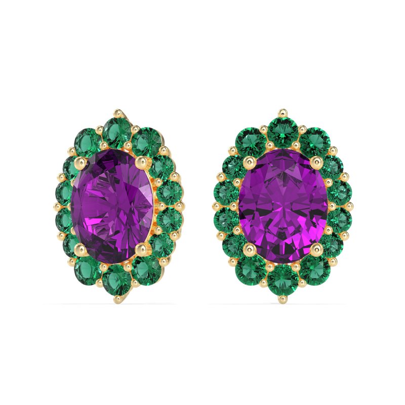 Floral Halo Stud Earrings