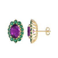 Floral Halo Stud Earrings