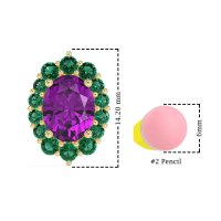 Floral Halo Stud Earrings