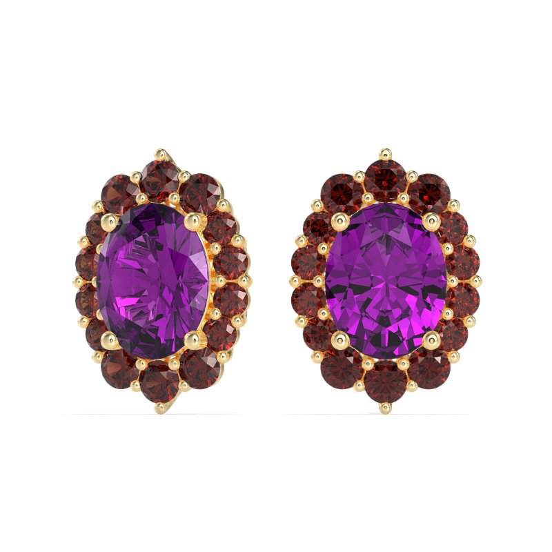 Floral Halo Stud Earrings