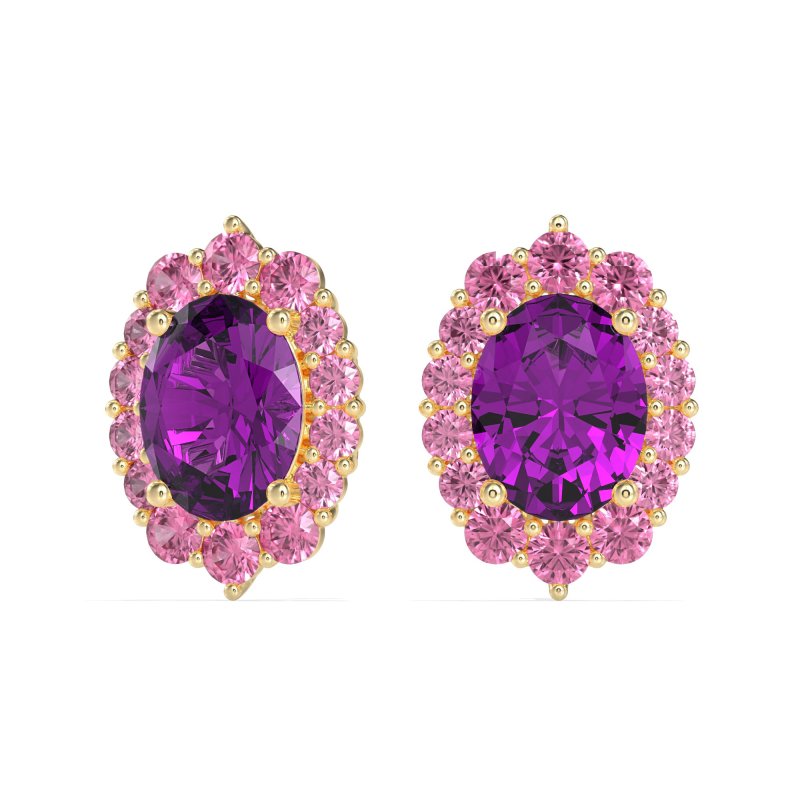 Floral Halo Stud Earrings