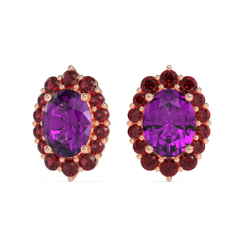 Floral Halo Stud Earrings