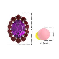 Floral Halo Stud Earrings