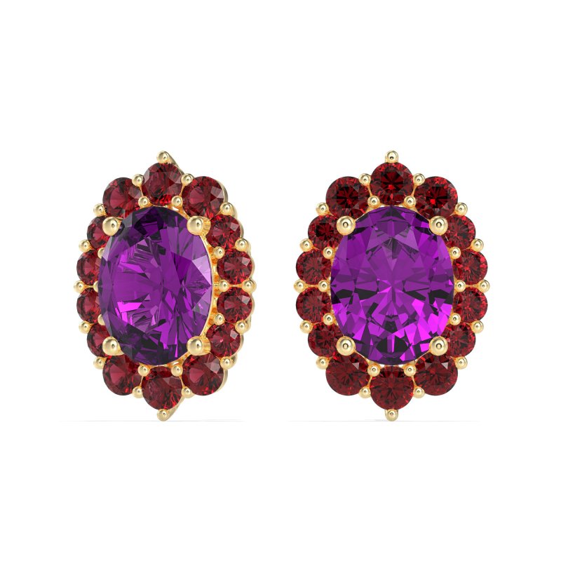 Floral Halo Stud Earrings