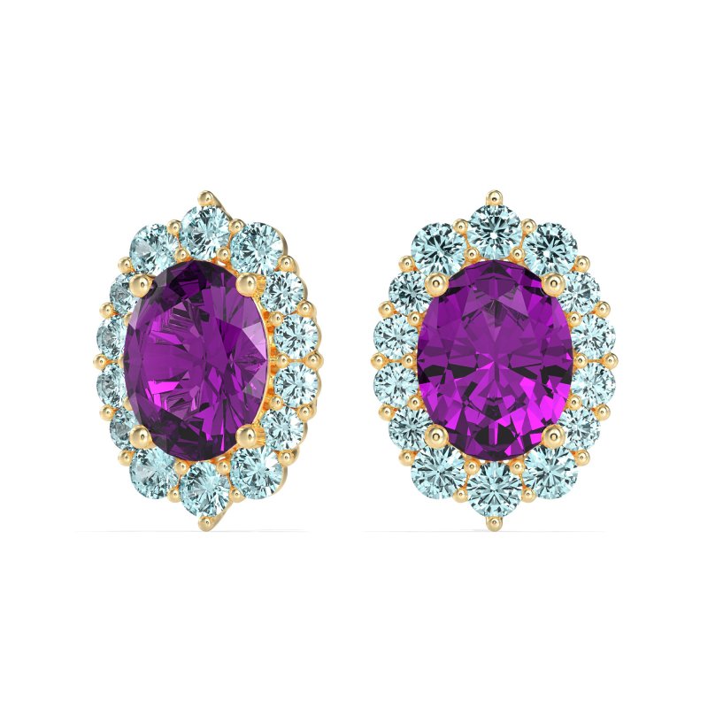 Floral Halo Stud Earrings