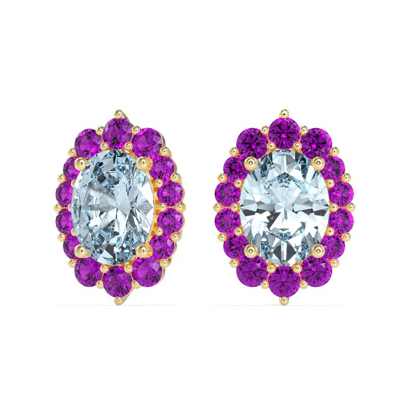 Floral Halo Stud Earrings