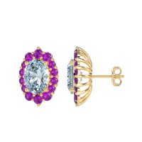Floral Halo Stud Earrings