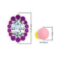 Floral Halo Stud Earrings