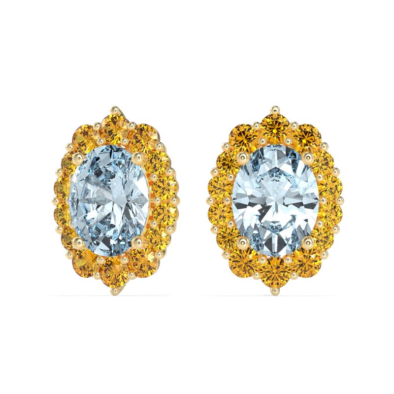 Floral Halo Stud Earrings