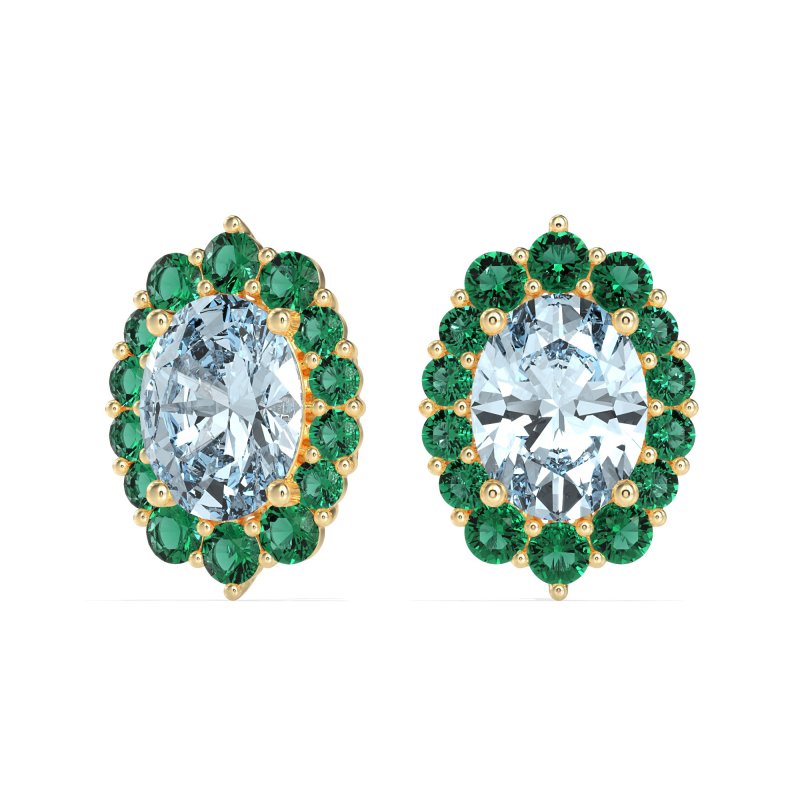 Floral Halo Stud Earrings