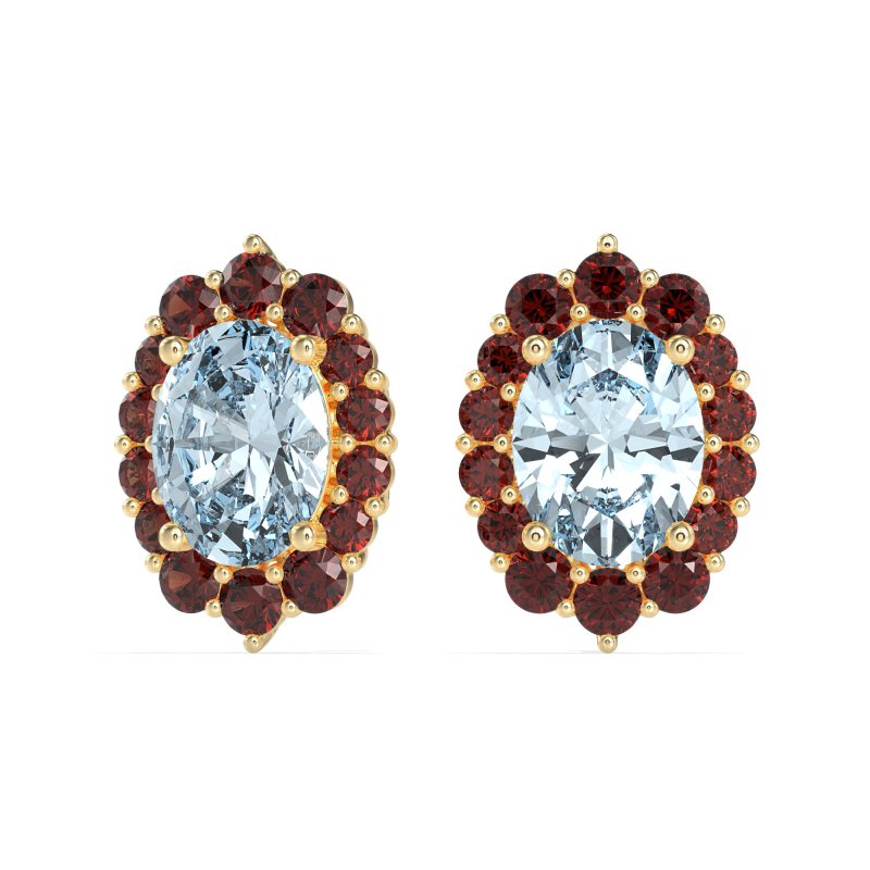 Floral Halo Stud Earrings