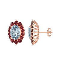 Floral Halo Stud Earrings