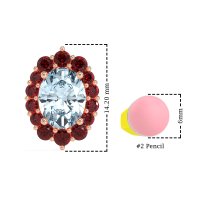 Floral Halo Stud Earrings
