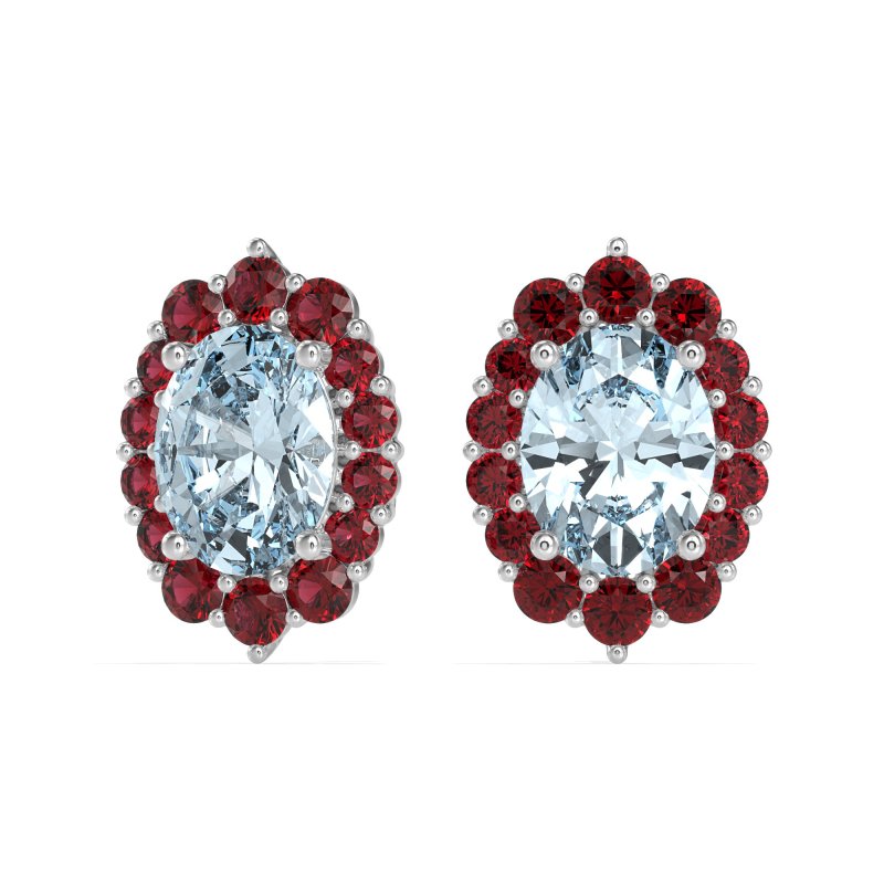 Floral Halo Stud Earrings