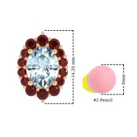 Floral Halo Stud Earrings