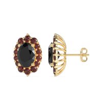 Floral Halo Stud Earrings