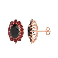 Floral Halo Stud Earrings