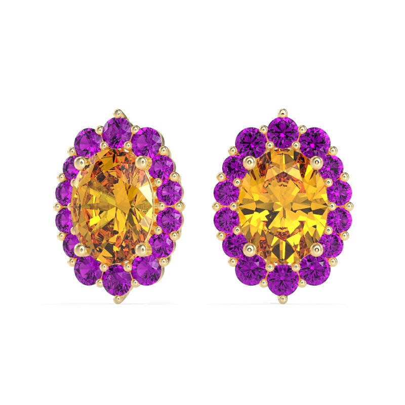 Floral Halo Stud Earrings