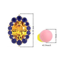 Floral Halo Stud Earrings