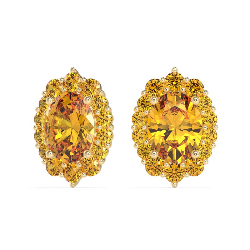 Floral Halo Stud Earrings