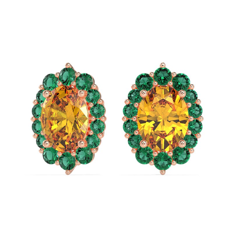 Floral Halo Stud Earrings