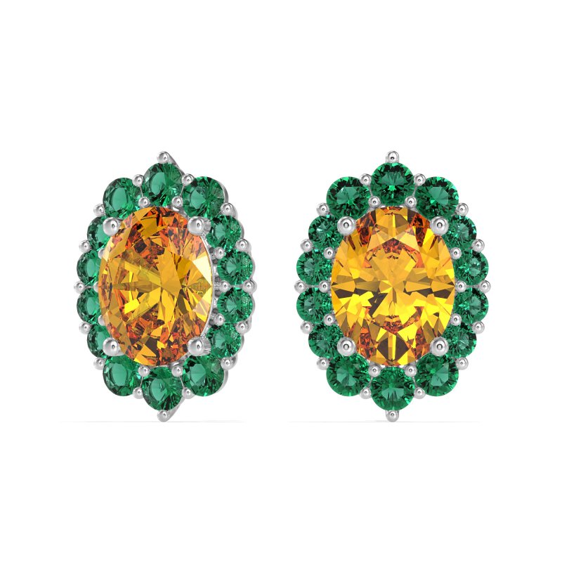 Floral Halo Stud Earrings