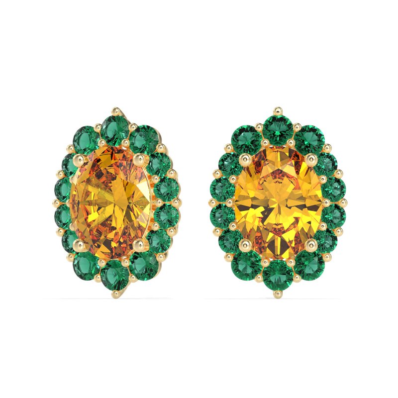 Floral Halo Stud Earrings