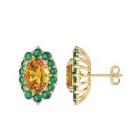 Floral Halo Stud Earrings