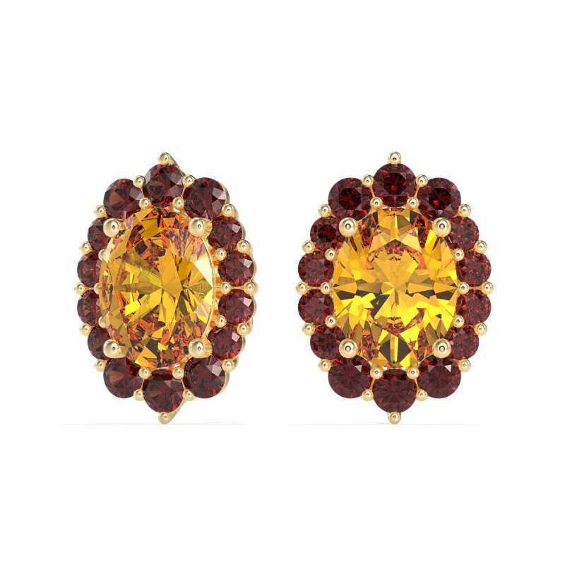 Floral Halo Stud Earrings