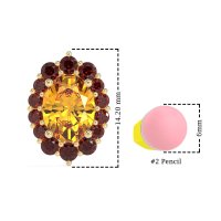 Floral Halo Stud Earrings