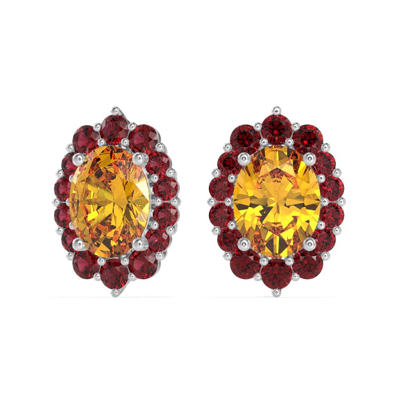 Floral Halo Stud Earrings