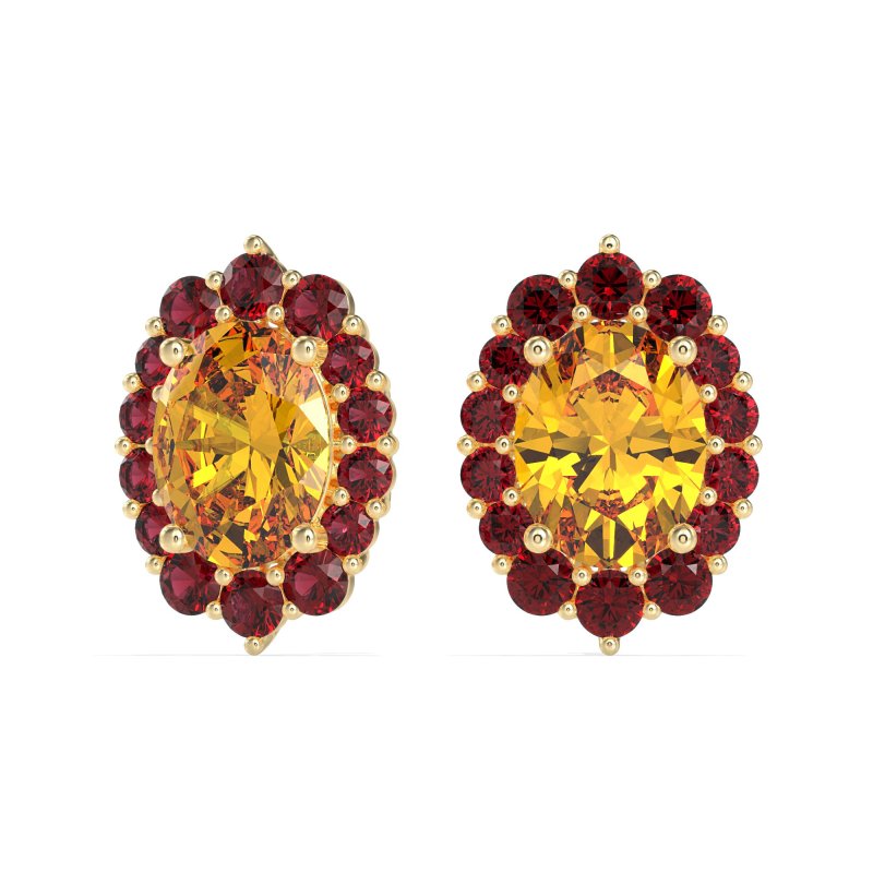 Floral Halo Stud Earrings