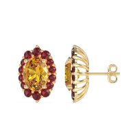Floral Halo Stud Earrings