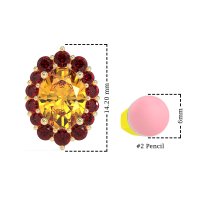 Floral Halo Stud Earrings