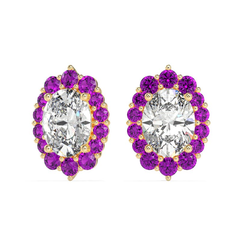 Floral Halo Stud Earrings
