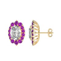 Floral Halo Stud Earrings