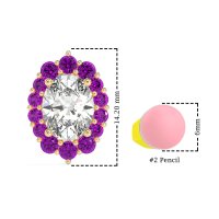 Floral Halo Stud Earrings