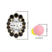 Floral Halo Stud Earrings