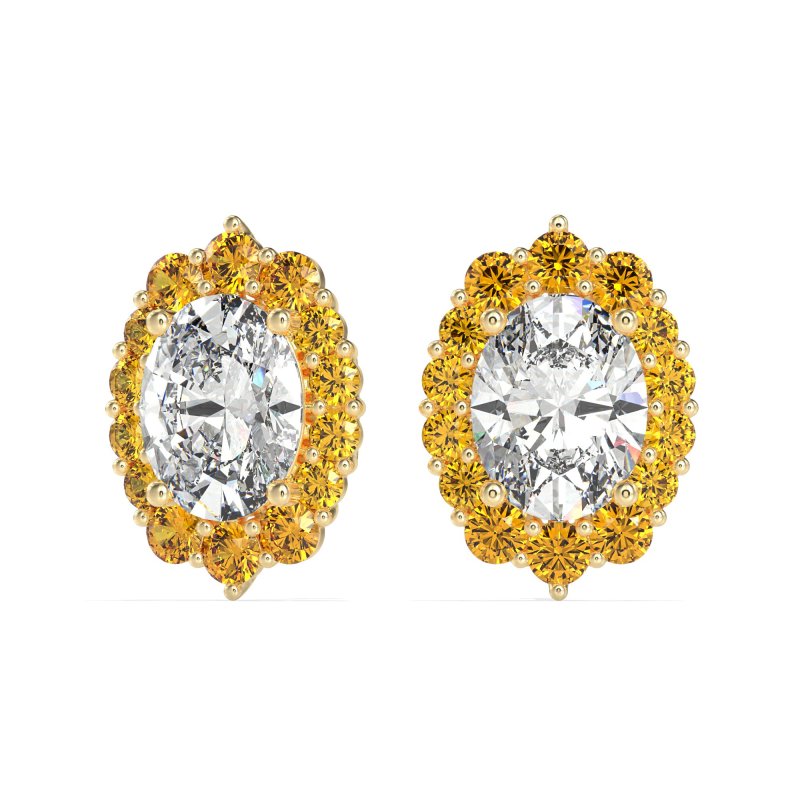Floral Halo Stud Earrings