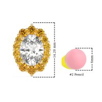 Floral Halo Stud Earrings