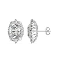 Floral Halo Stud Earrings