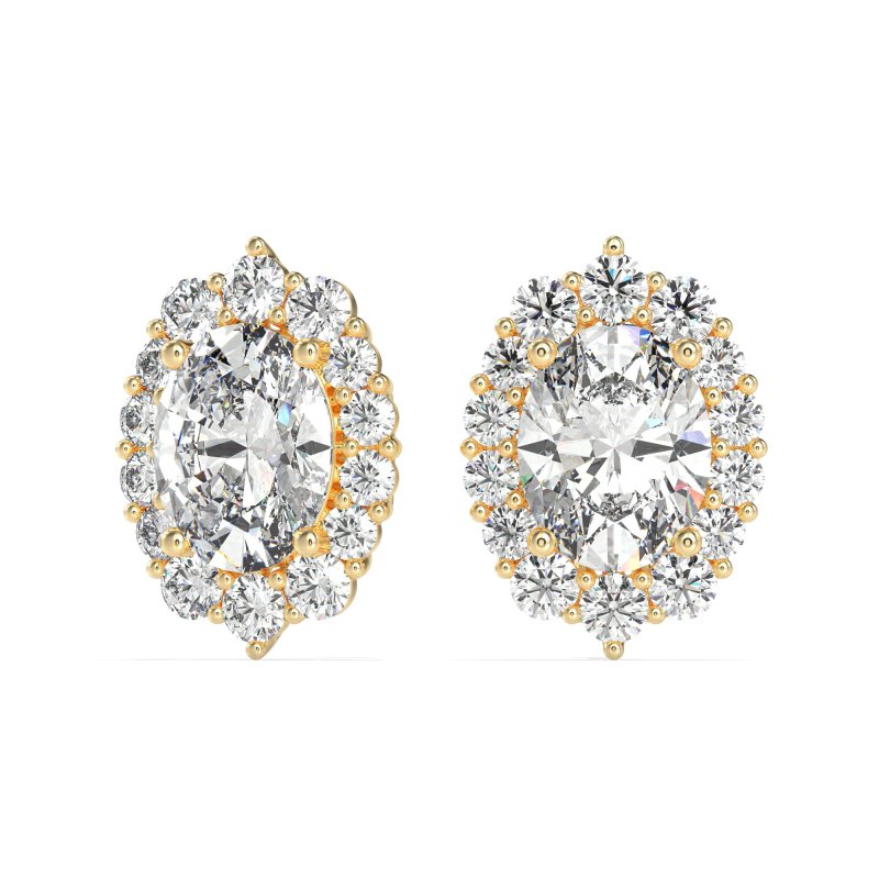 Floral Halo Stud Earrings